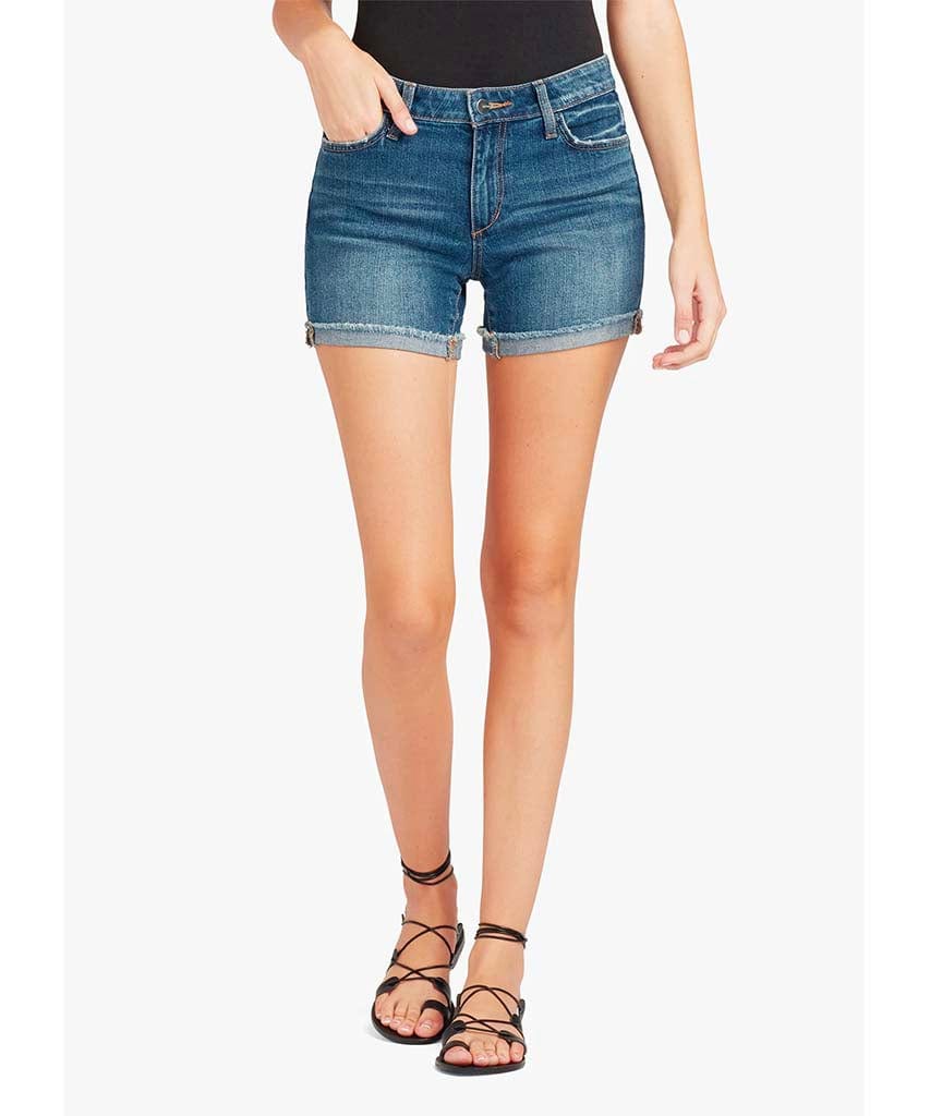 Mid Rise Bermuda Short Rolled Hem Nopa - PINK ARROWS