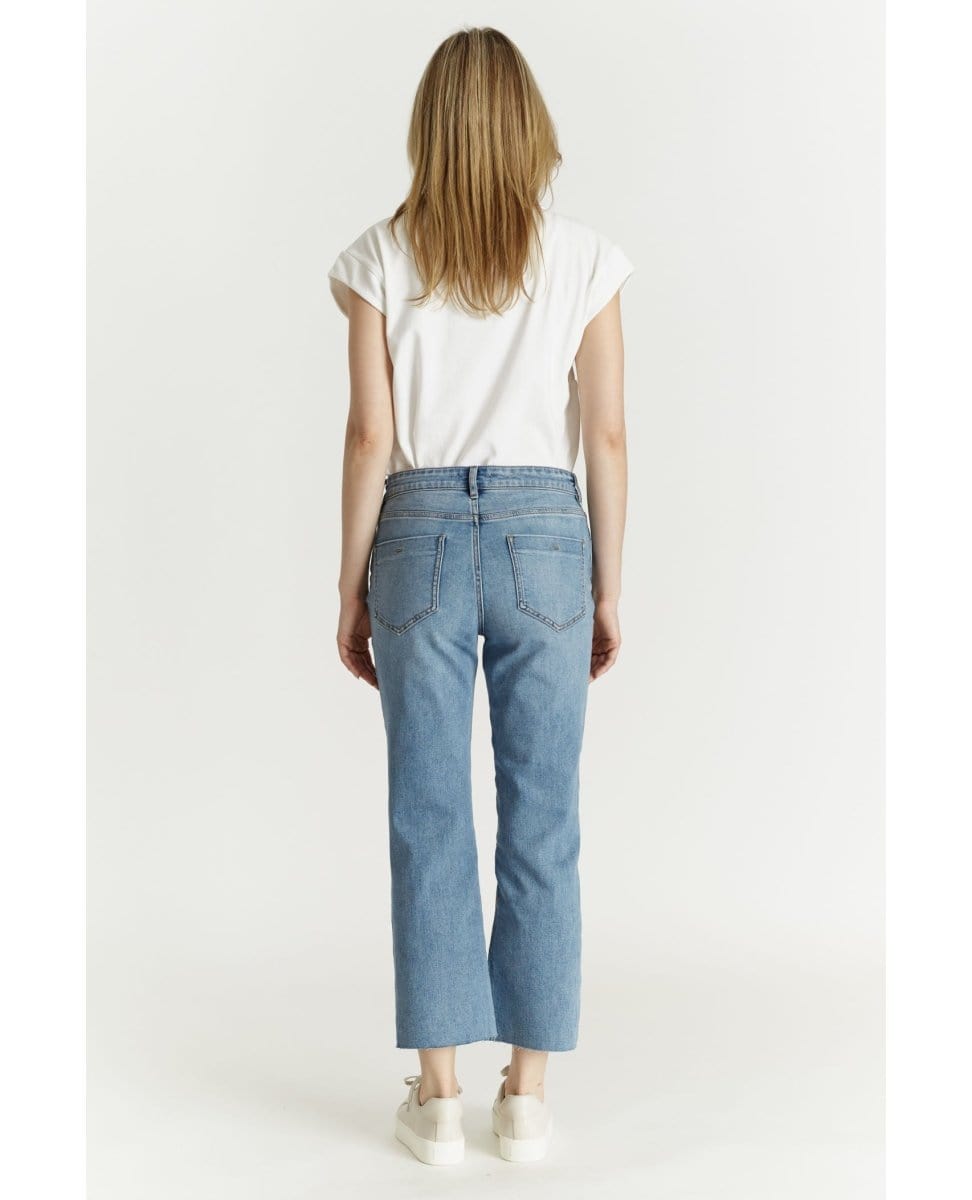 Mid Rise Crop Mini Flare Vintage Aura - PINK ARROWS