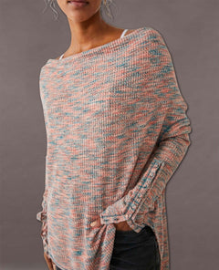 Misty Sweater Button Top Retro Combo - PINK ARROWS