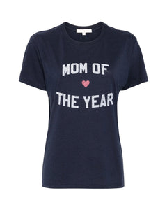 Mom Of The Year Tee Navy - PINK ARROWS