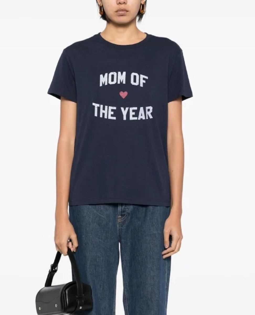 Mom Of The Year Tee Navy - PINK ARROWS