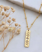 Moon Phase Necklace - PINK ARROWS