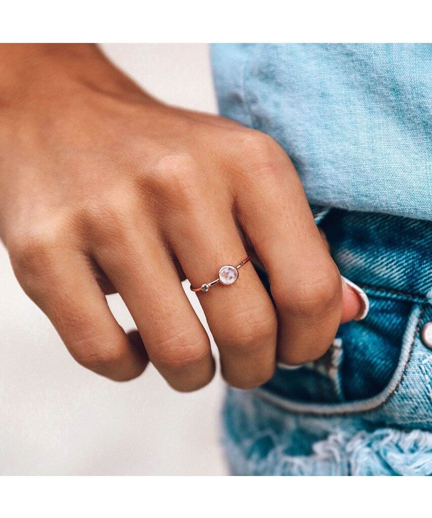 Moonstone double stone ring hotsell