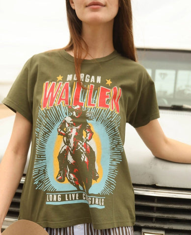 Morgan Wallen Graphic Military Green - PINK ARROWS