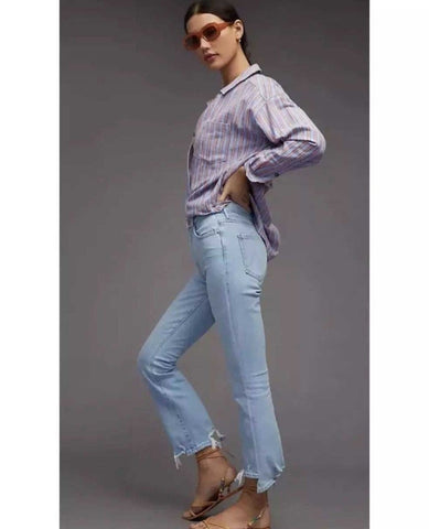 Mother Jeans Insider Crop Step in Mentally Elsewhere - PINK ARROWS