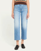 MOTHER The Patch Pocket Mid - Rise Maven Ankle Jeans - PINK ARROWS