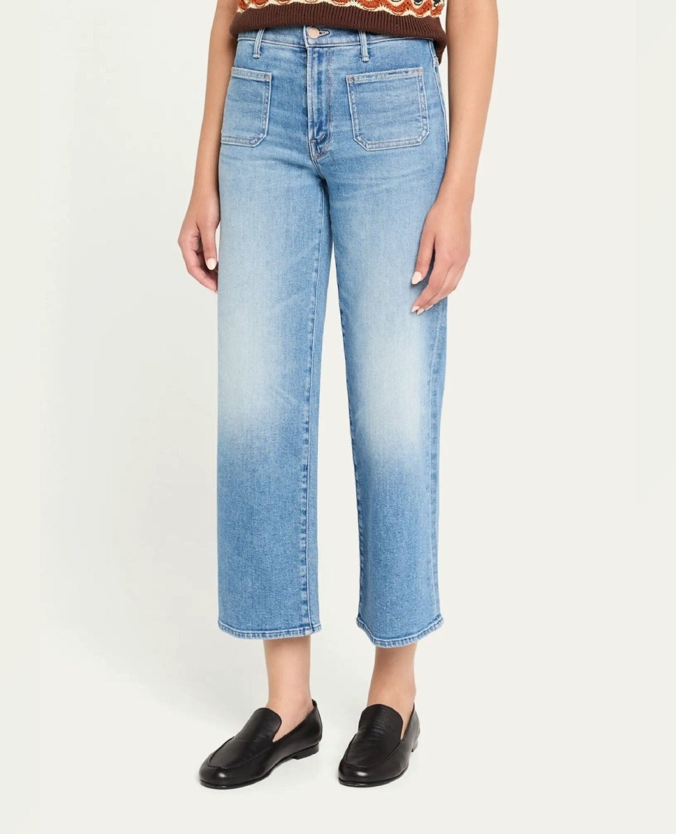 MOTHER The Patch Pocket Mid - Rise Maven Ankle Jeans - PINK ARROWS