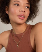 Never Lost Charm Necklace 14k Gold - PINK ARROWS