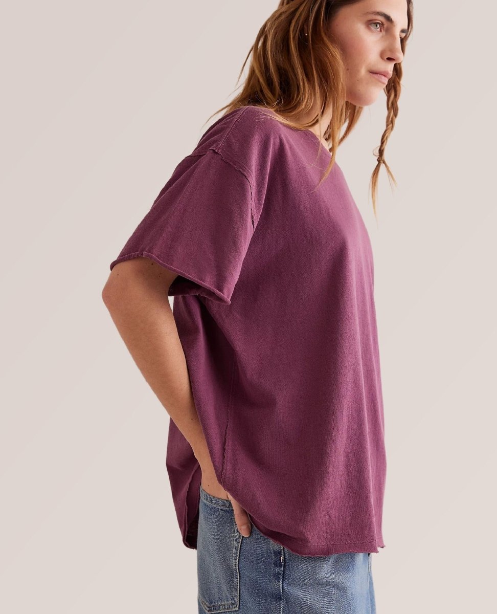 Nina Tee Maroon - PINK ARROWS