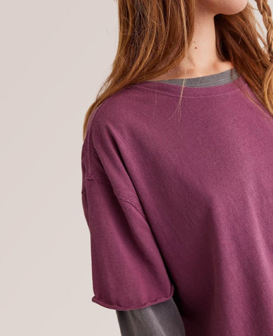 Nina Tee Maroon - PINK ARROWS