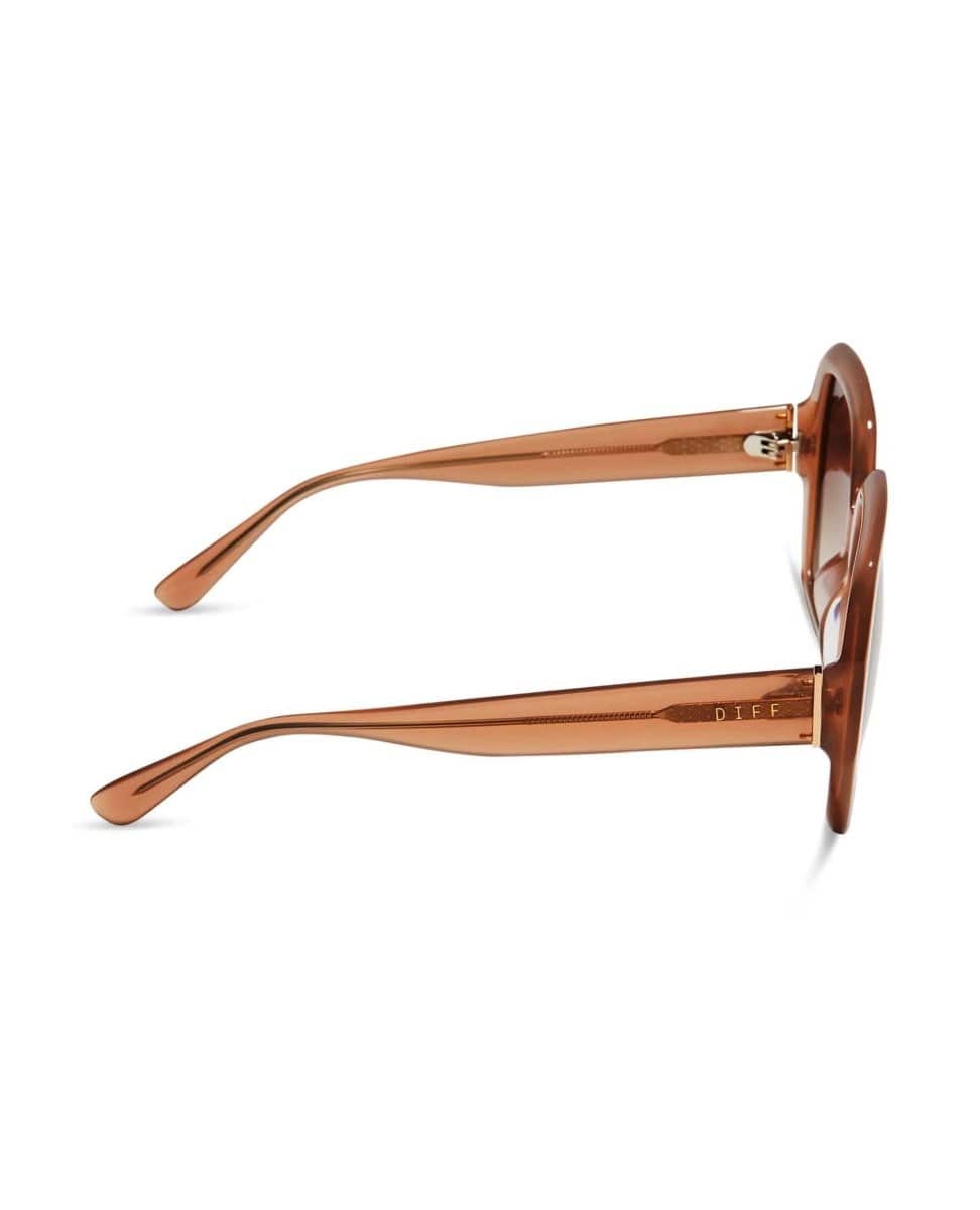 Nola Square Sunglasses Warm Taupe Brown Gradient - PINK ARROWS