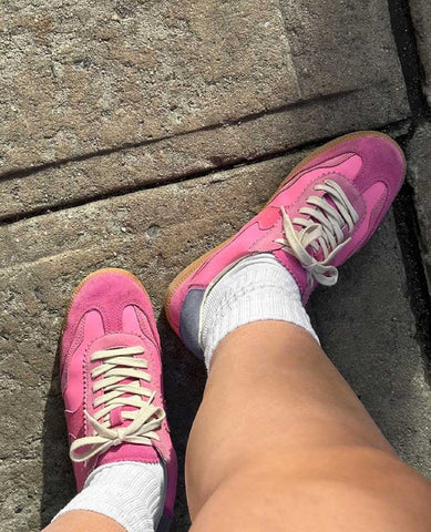 Notice Pink Suede Sneakers - PINK ARROWS