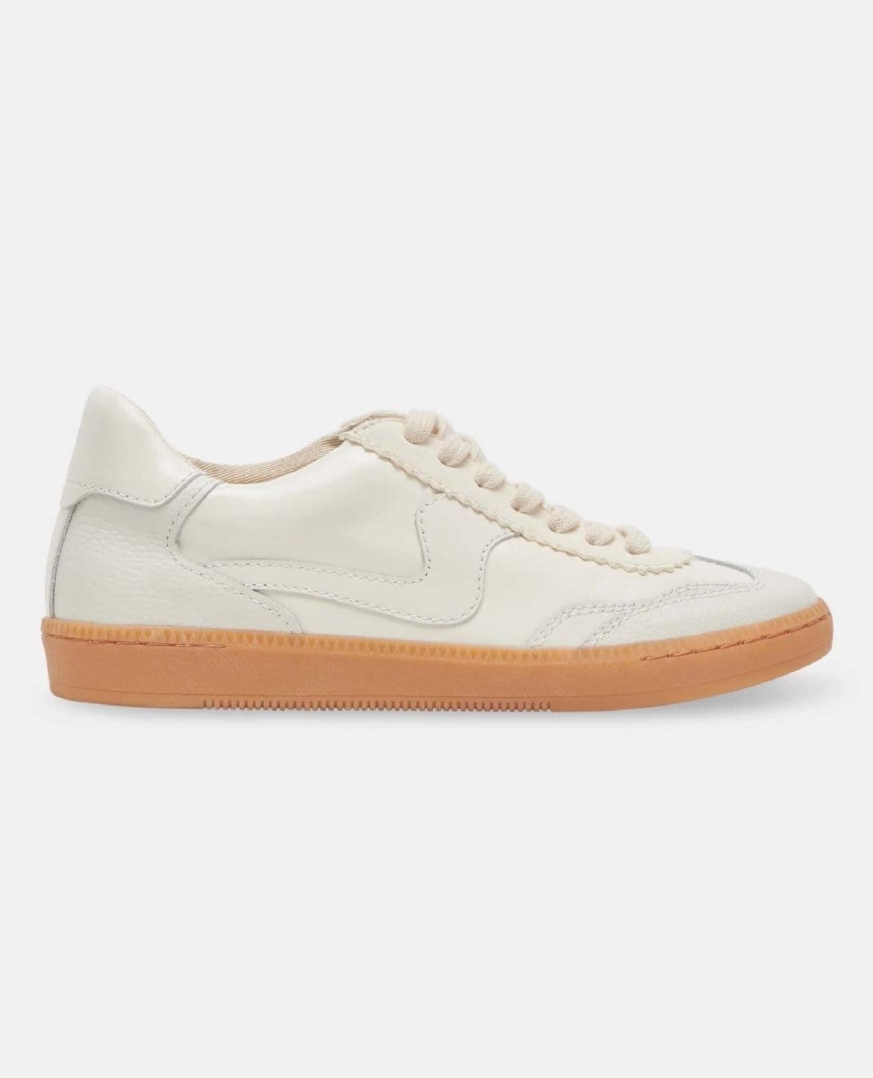 Notice White Leather Sneakers - PINK ARROWS