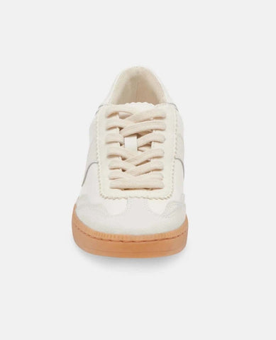 Notice White Leather Sneakers - PINK ARROWS