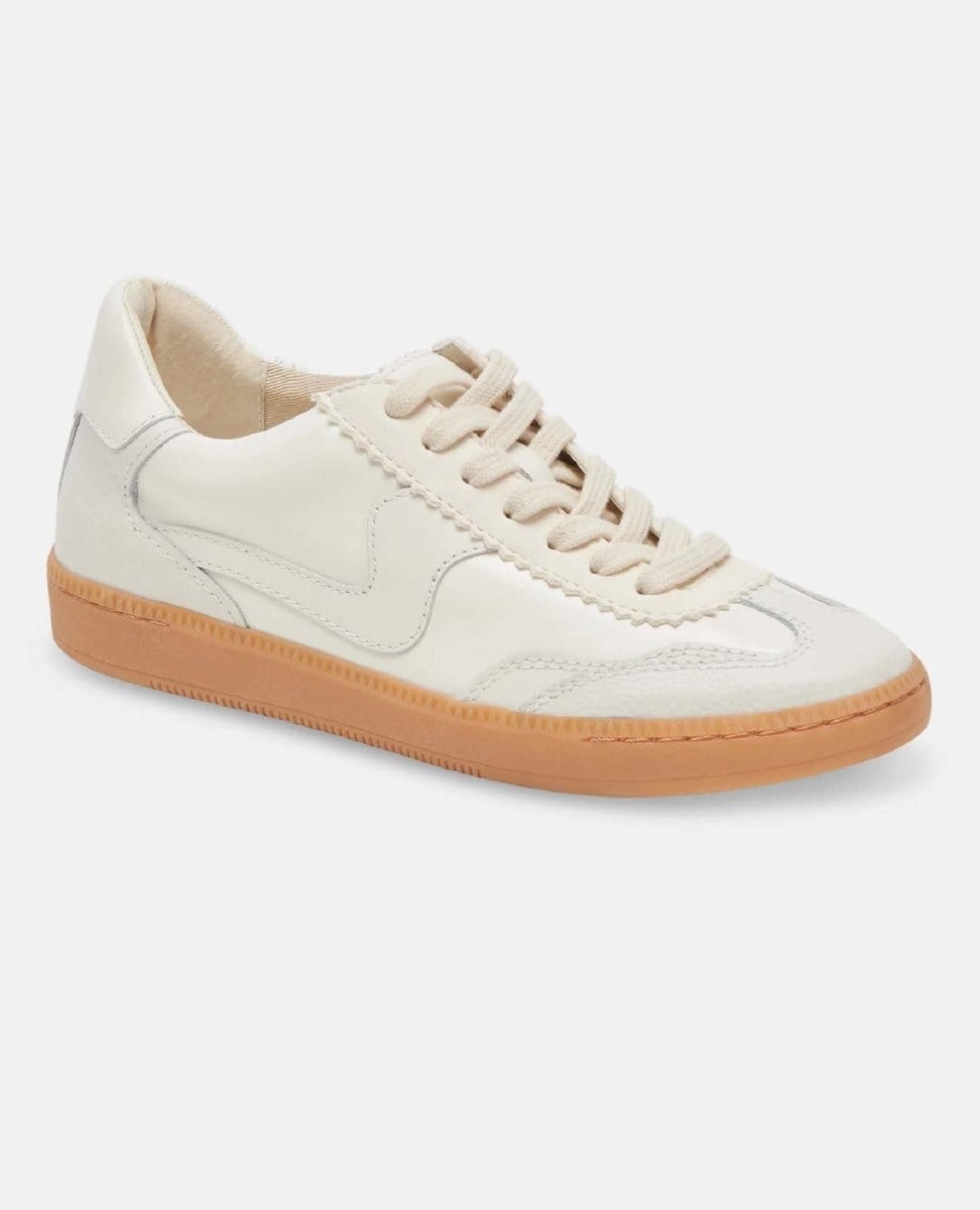 Notice White Leather Sneakers - PINK ARROWS