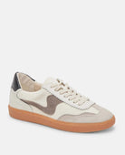 Notice White/Grey Leather Sneakers - PINK ARROWS