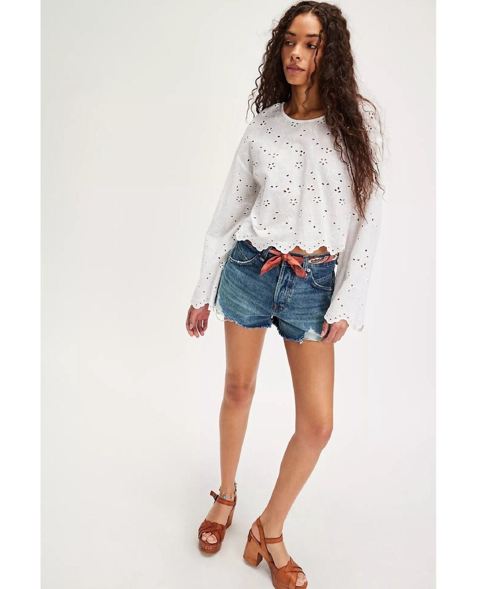 Now or Never Denim Short Sunsational - PINK ARROWS