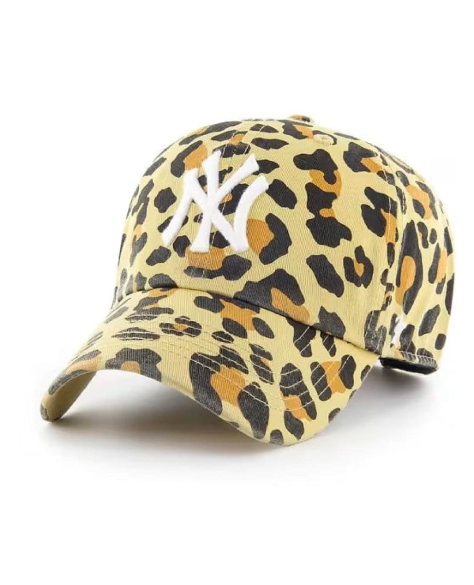 NY Baseball Hat Cheetah - PINK ARROWS