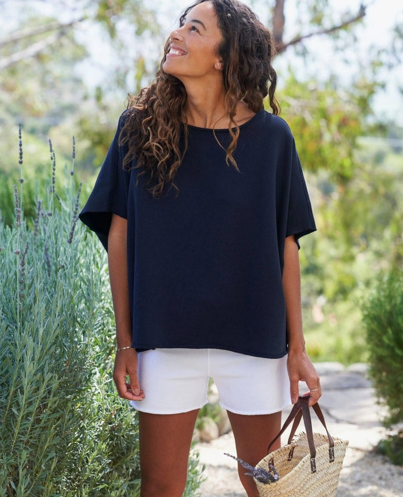 Olive Capelet in Navy - PINK ARROWS