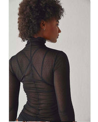 On The Dot Layering Top Black - PINK ARROWS