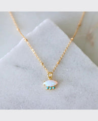 Opal and Turquoise Necklace - PINK ARROWS