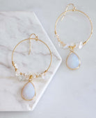 Opaline Hoop Earrings - PINK ARROWS