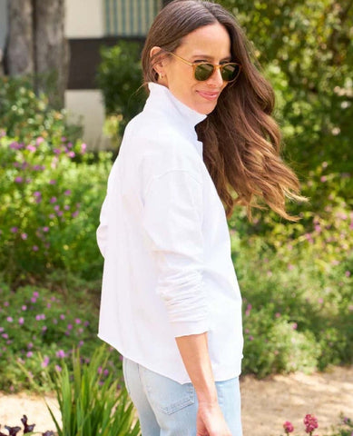 Patrick Jersey White Popover - PINK ARROWS