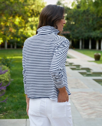 Patrick Popover Navy Stripe - PINK ARROWS