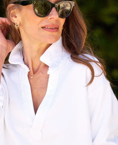 Patrick Popover White - PINK ARROWS