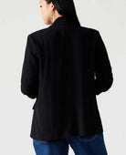 Payton Open Front Blazer Black - PINK ARROWS