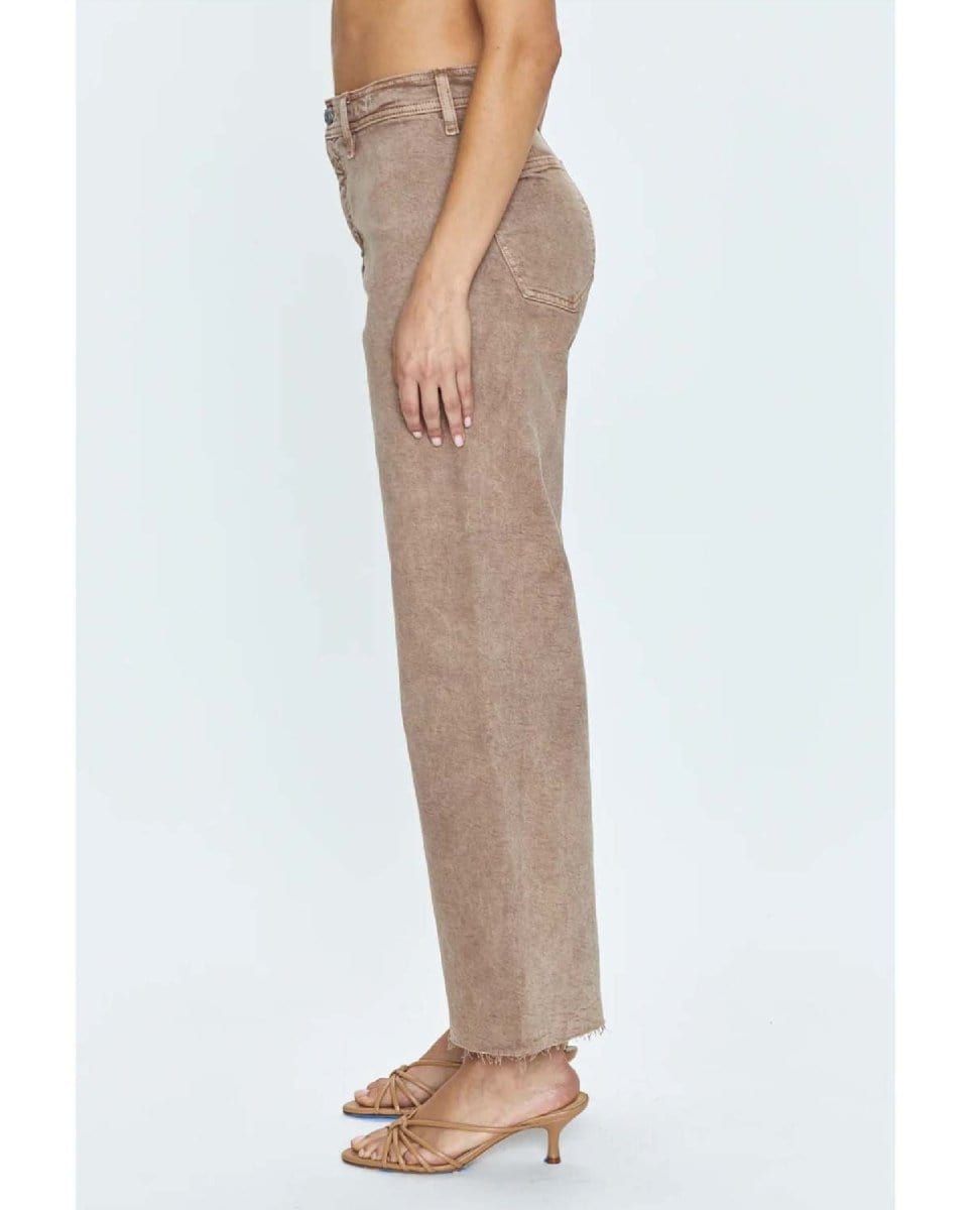 Penny Crop High Rise Wide Cashew - PINK ARROWS