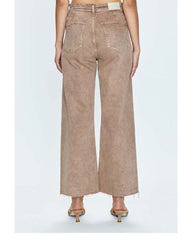 Penny Crop High Rise Wide Cashew - PINK ARROWS
