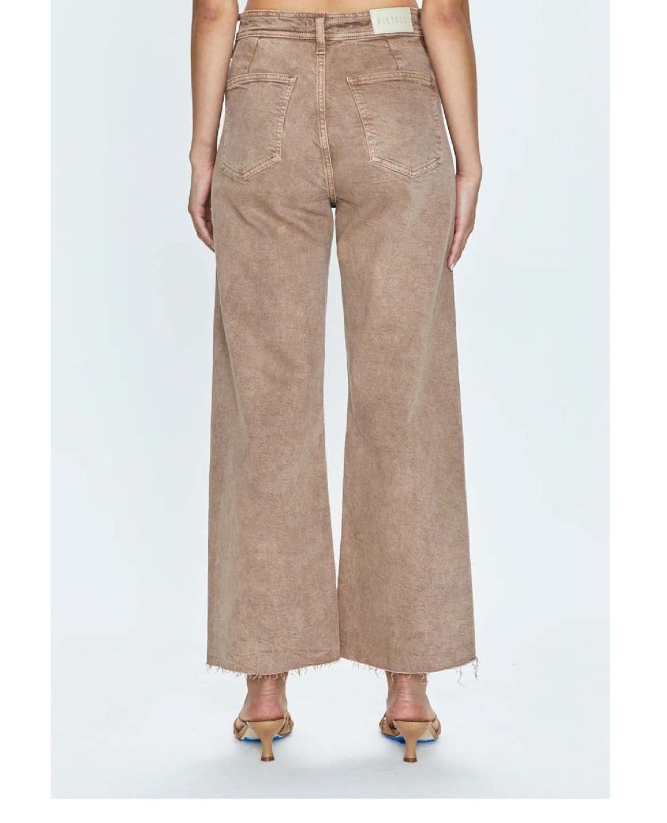 Penny Crop High Rise Wide Cashew - PINK ARROWS