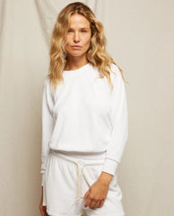Perfect Saylor White Sweatshirt - PINK ARROWS