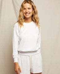 Perfect Saylor White Sweatshirt - PINK ARROWS