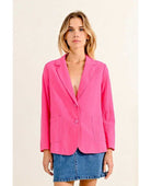 Perfectly Pink Button Blazer - PINK ARROWS