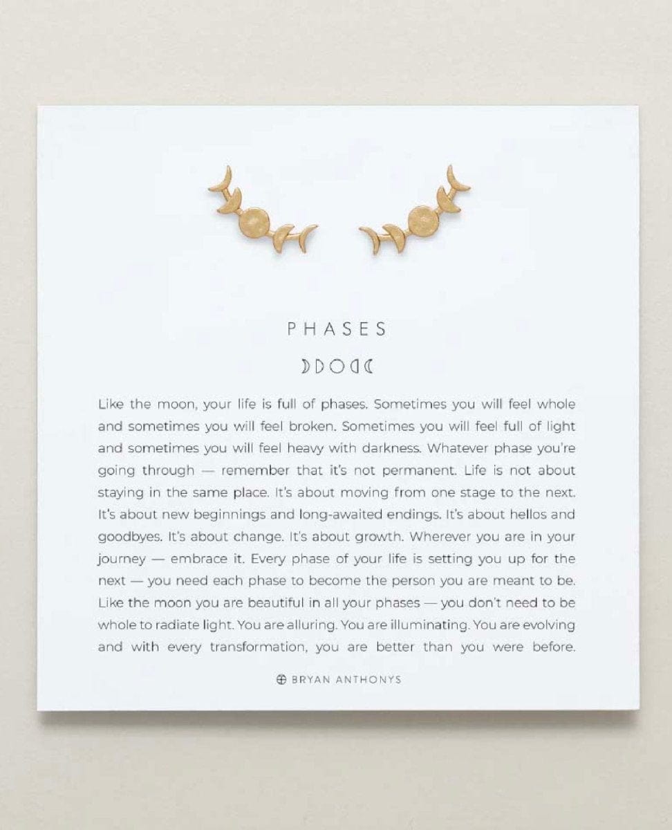 Phases Earring Climbers 14k Gold - PINK ARROWS