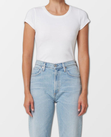 Pierre Organic Tee White - PINK ARROWS