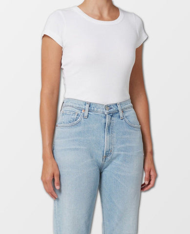 Pierre Organic Tee White - PINK ARROWS