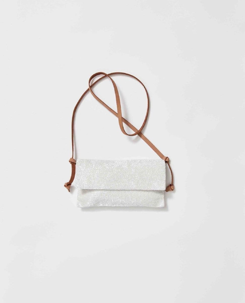 Plus One Embellished Cros Bag Ivory - PINK ARROWS
