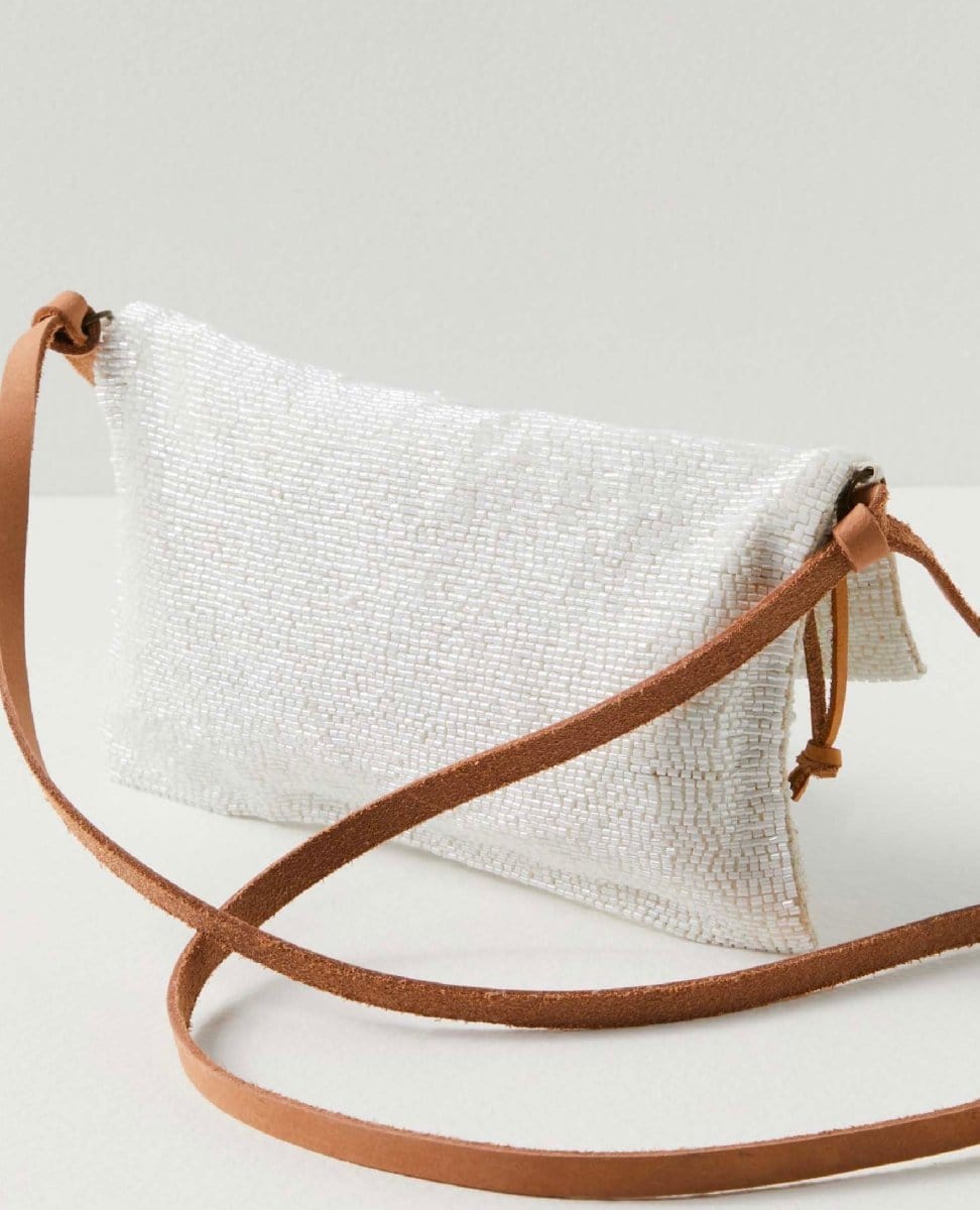Plus One Embellished Cros Bag Ivory - PINK ARROWS