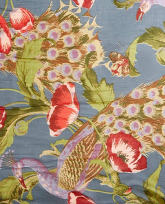 Poppies and Peacocks Long Kimono - PINK ARROWS