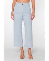 Powder Blue Alyx Wide Leg Crop Pant - PINK ARROWS