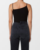 Priya Asymmetric Tank Black - PINK ARROWS