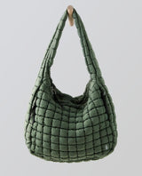 Quilted Carryall Seagrass - PINK ARROWS