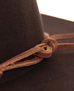 Restocked Billie Felt Fedora Chocolate - PINK ARROWS
