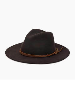 Restocked Billie Felt Fedora Chocolate - PINK ARROWS
