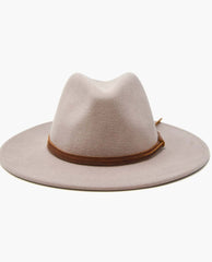 Restocked Billie Felt Fedora Taupe - PINK ARROWS