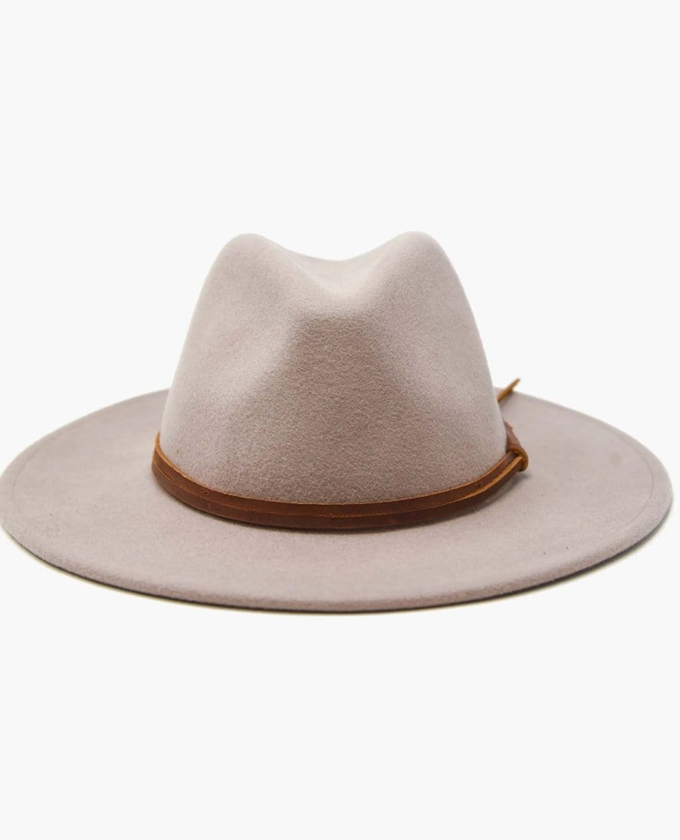 Restocked Billie Felt Fedora Taupe - PINK ARROWS