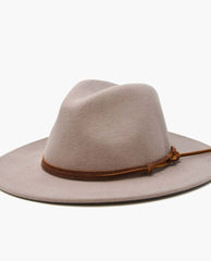 Restocked Billie Felt Fedora Taupe - PINK ARROWS